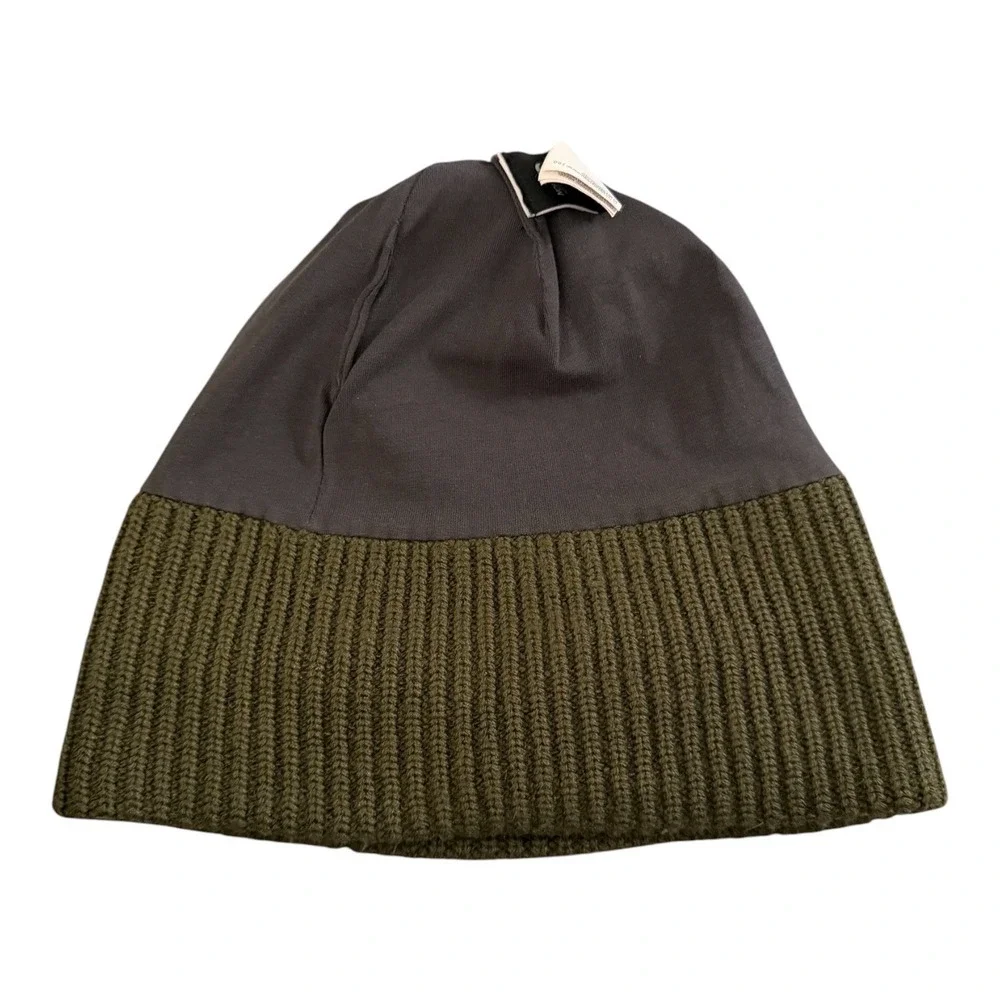 The North Face TNF Logo Box Cuffed Lined Beanie Army Green One Size Unisex